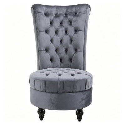 Elegant High-Back Armless Accent Chair