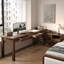 Bureau double caisson en L en bois massif avec 5 tiroirs et bureau-1040572397-1040572398