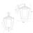Modern 1-Light Glass Iron Outdoor Sconce Light Lantern Wall Mount Sconce