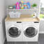 Laveuse-sécheuse comptoir de comptoir à linge avec tablette laveuse-sécheuse, couleur bois naturel