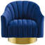 Fauteuil pivotant en velours Buiant-1209872998
