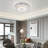20" Modern Flower Crystal Dimmable Ceiling Light Fixture With Remote Control