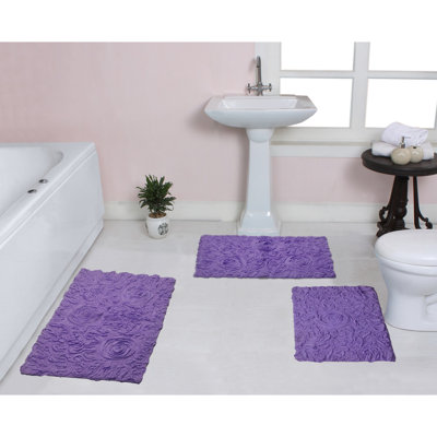 Tapis de bain 100% coton touffetés à la main Homeka Weavers Franciska (ensemble de 3)