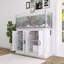 Support pour aquarium 55-75 gallons - blanc, 4 armoires et prise de courant