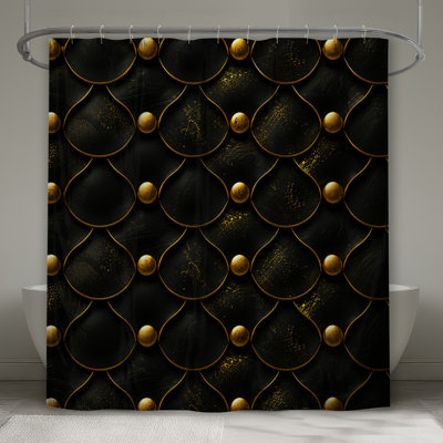 Rideaux de douche noirs et noirs