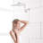 12" Rain Shower Head With Scaling Nozzles, Easy Maintenance Adjustable Arm, Enhances Quality