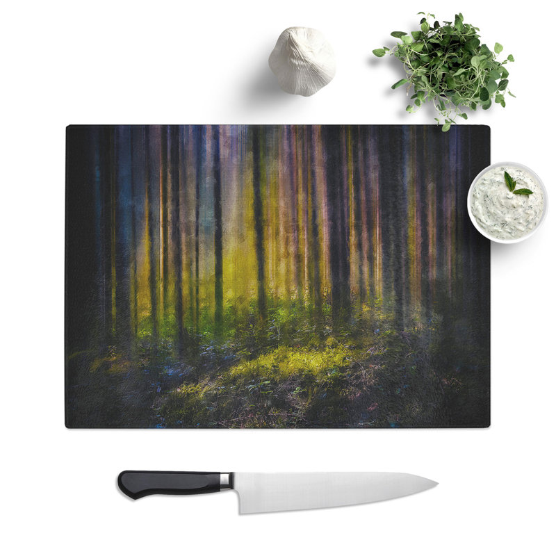 Tempered Glass Forest Dreams Chopping Board, 20 cm x 28.5 cm