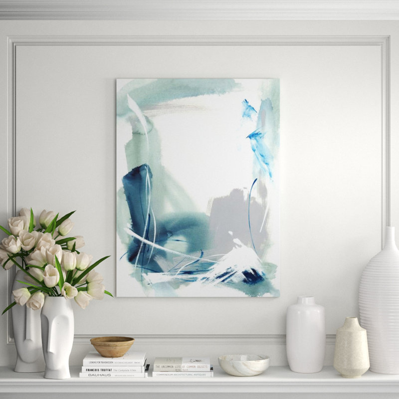 Blue Note III Painting by Janice Sadler, 40" H x 30" W, Glass Coat