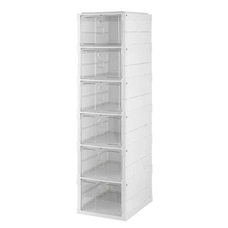 6 Pair Stackable Shoe Storage Box