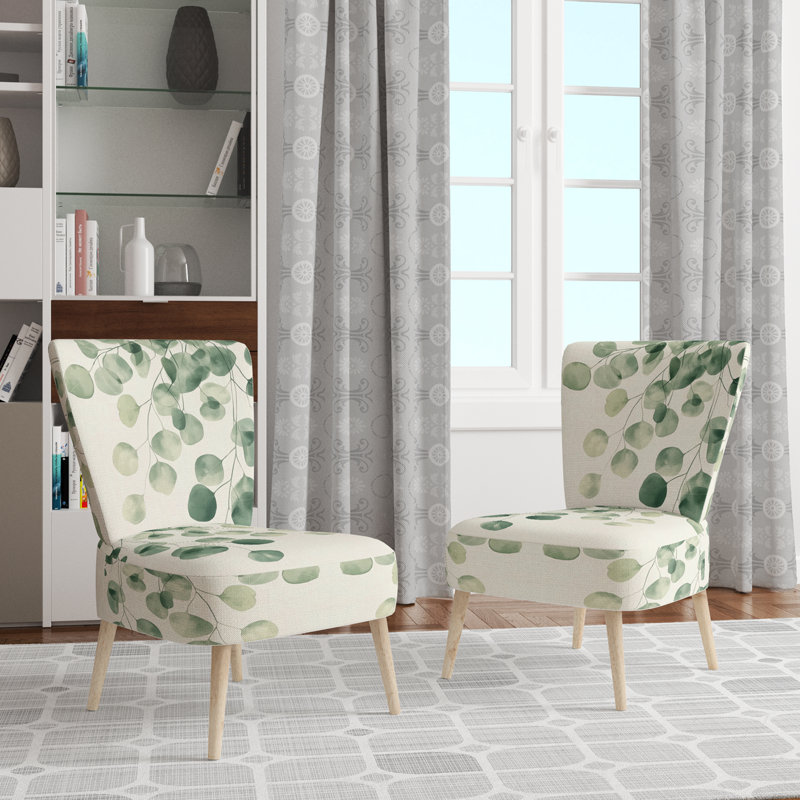 Chaise d'appoint Eucalyptus - Chaise d'appoint Minimal Eucalyptus Veil II, Side Chair Armless