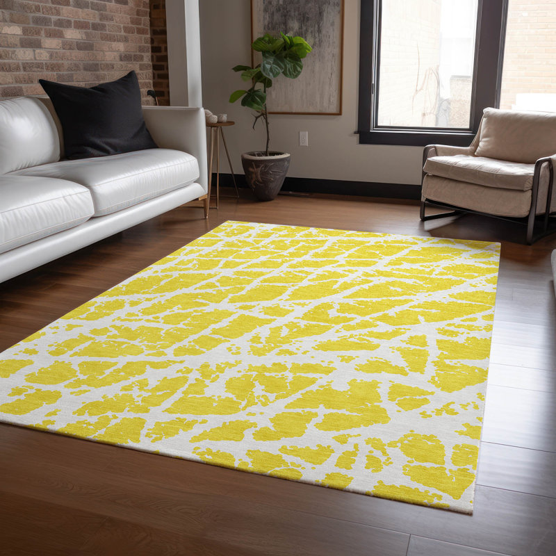 Kyrie Abstract Indoor / Outdoor Rug, Rectangle 3' x 5'