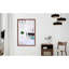 Très grand miroir mural de salle de bain 48 po x 32 po avec cadre en aluminium de couleur noyer, vue dégagée, suspension verticale ou horizontale, preuve, surdimensionné de 48 po x 32 po pour salle de bain-732337967-732337966