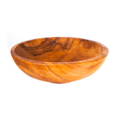 Natural Mango Wood Fruit Bowl Hand Carved Polished Wooden Bowl