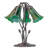 16" High Green Tiffany Pond Lily 5 Light Table Lamp-2138241366-2127056517