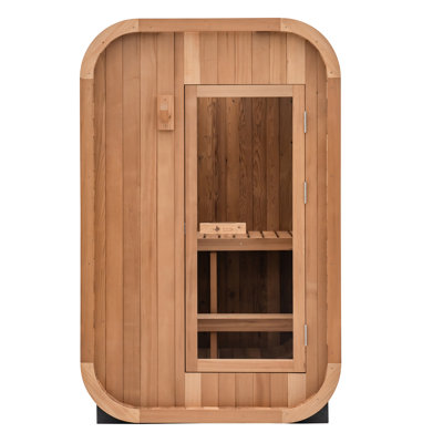 Duo Outdoor Sauna - 2 Person W/ Harvia Spirit 8kw Wi-fi Heater