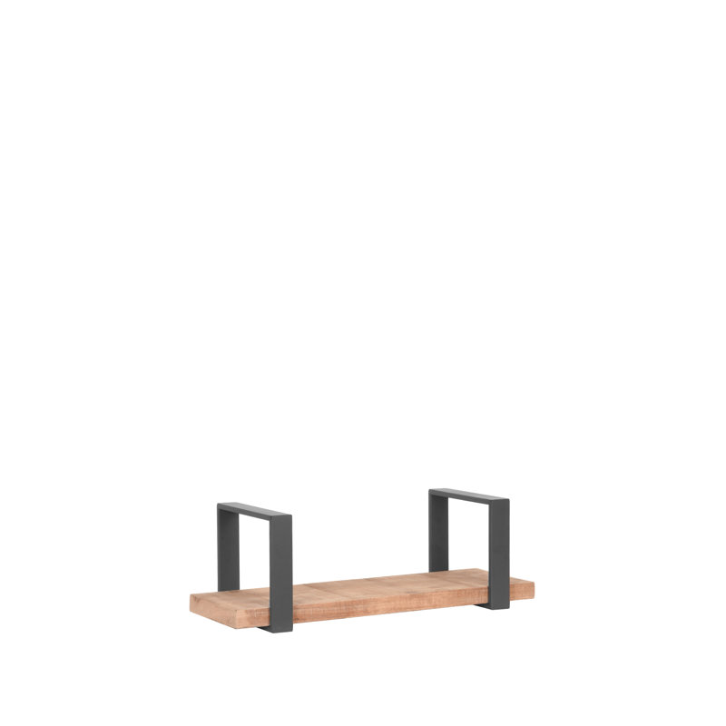 Mango Solid Wood Floating Shelf, 20cm H x 60cm L x 23cm W, Grey