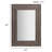 1 PCS Rectangular Wood And Rattan Mirror Gray