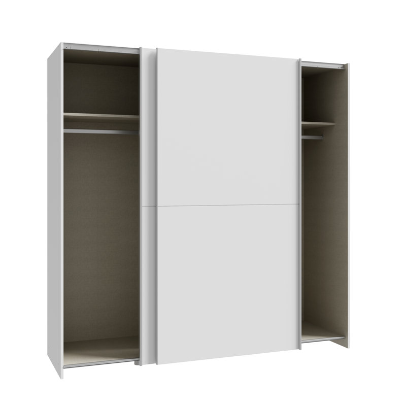Nakari 2 Door Manufactured Wood Wardrobe, 190 cm H x 190 cm W x 61 cm D