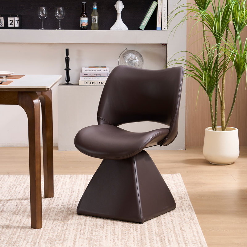 Chaises de salle à manger pivotantes, mousse de bois brun foncé, cuisine moderne