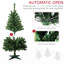 Arbre de Noël artificiel de 4 pi avec 208 branches et base haute