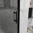 24 In. W X 72 In. Pivot Semi-Frameless Shower Door In Matte Black Finish