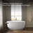 Sunstruck 60" x 34" Freestanding Heated Bubble Massage Air Bath with Bask Heated Surface and Fluted Shroud-40236929