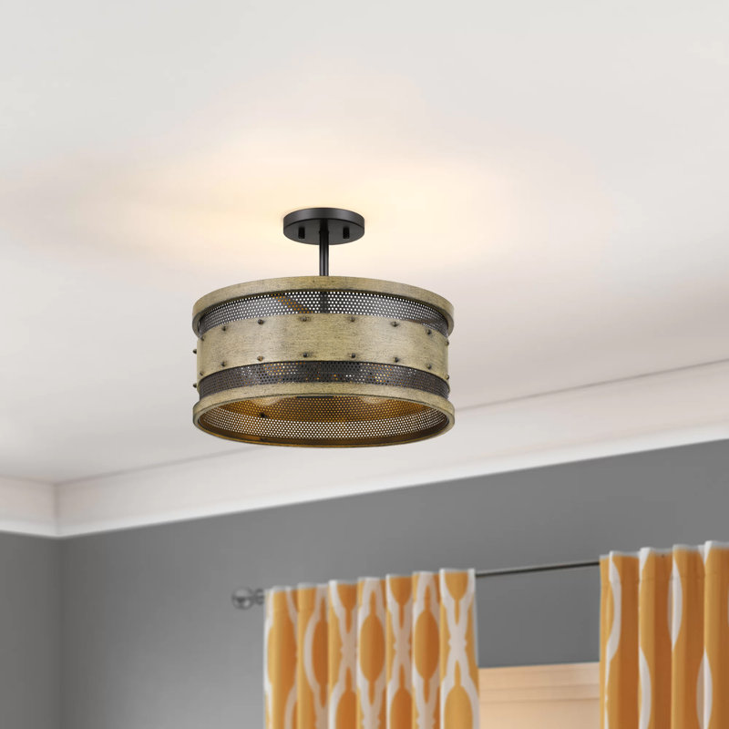 Hemmine 4 - Light Unique/Statement Pendant, Natural Walnut Metal Shade