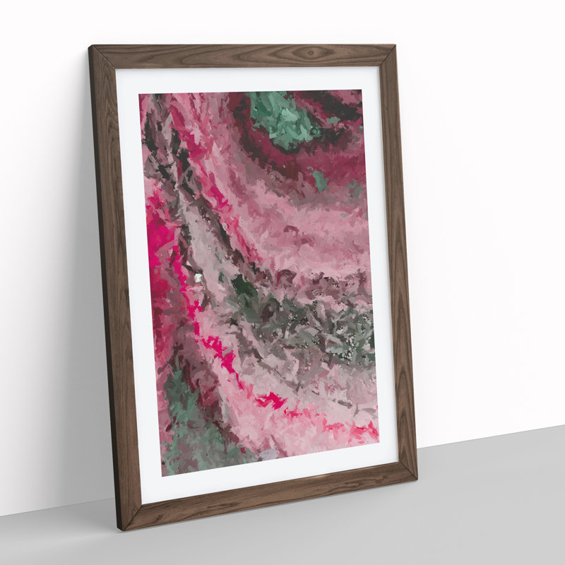 XV1022-4737X Transform Abstract - Print, 66cm H x 48cm W, White, Walnut Framed