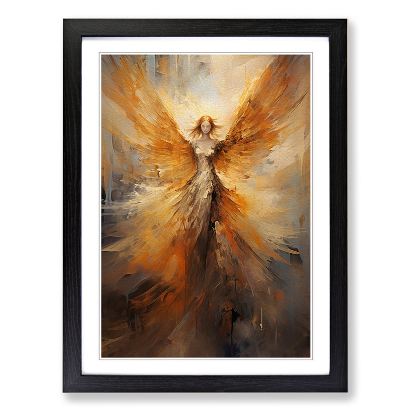 Angel Abstract No.3 - Framed Print, Black, 34cm H x 25cm W x 2cm D