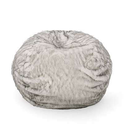 5 Foot Rounded Short Faux Fur Bean Bag