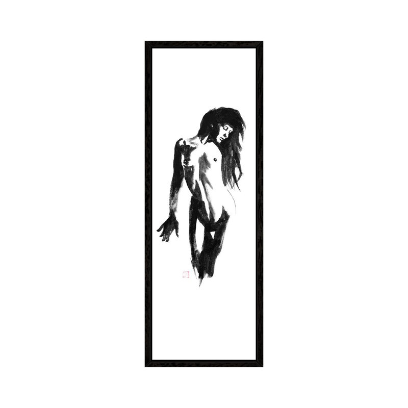 On The Wall by Péchane - Panoramic Print on Canvas, 121.92 cm H x 40.64 cm W, Black Framed