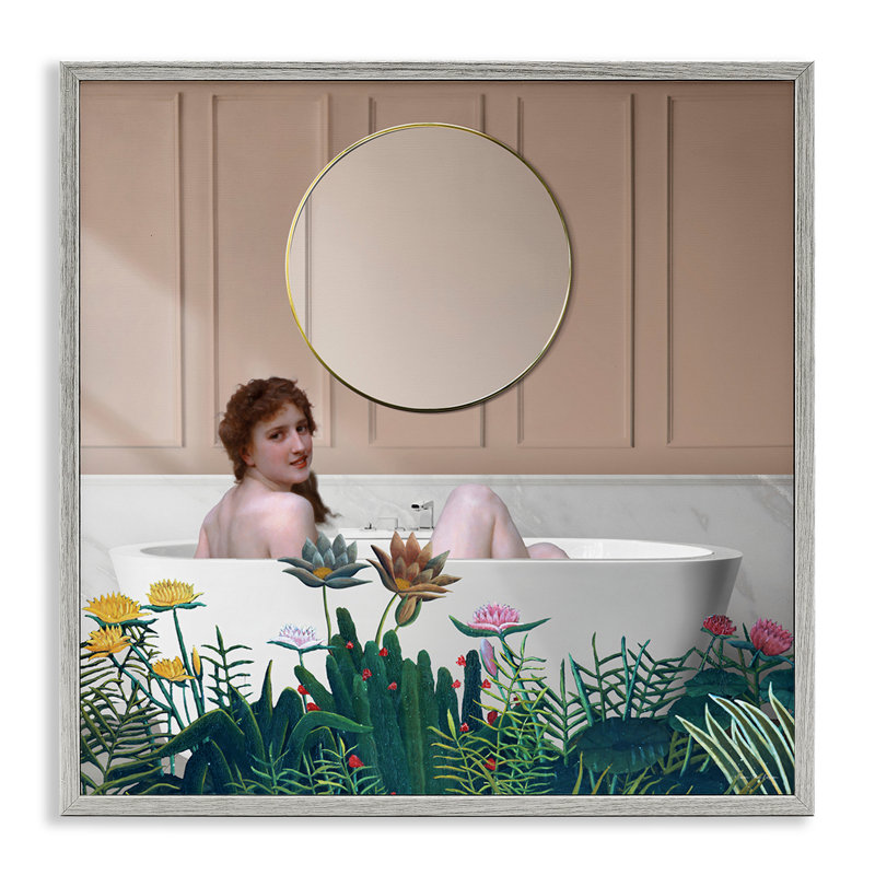 «Vintage Lady in Bath», giclée par Seven Trees Design, Estampe numérique Farmhouse, H 24 po x l 24 po