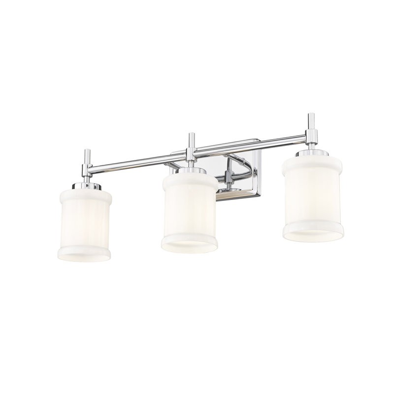 Meuble-lavabo 3 lumières Zowie, Chrome