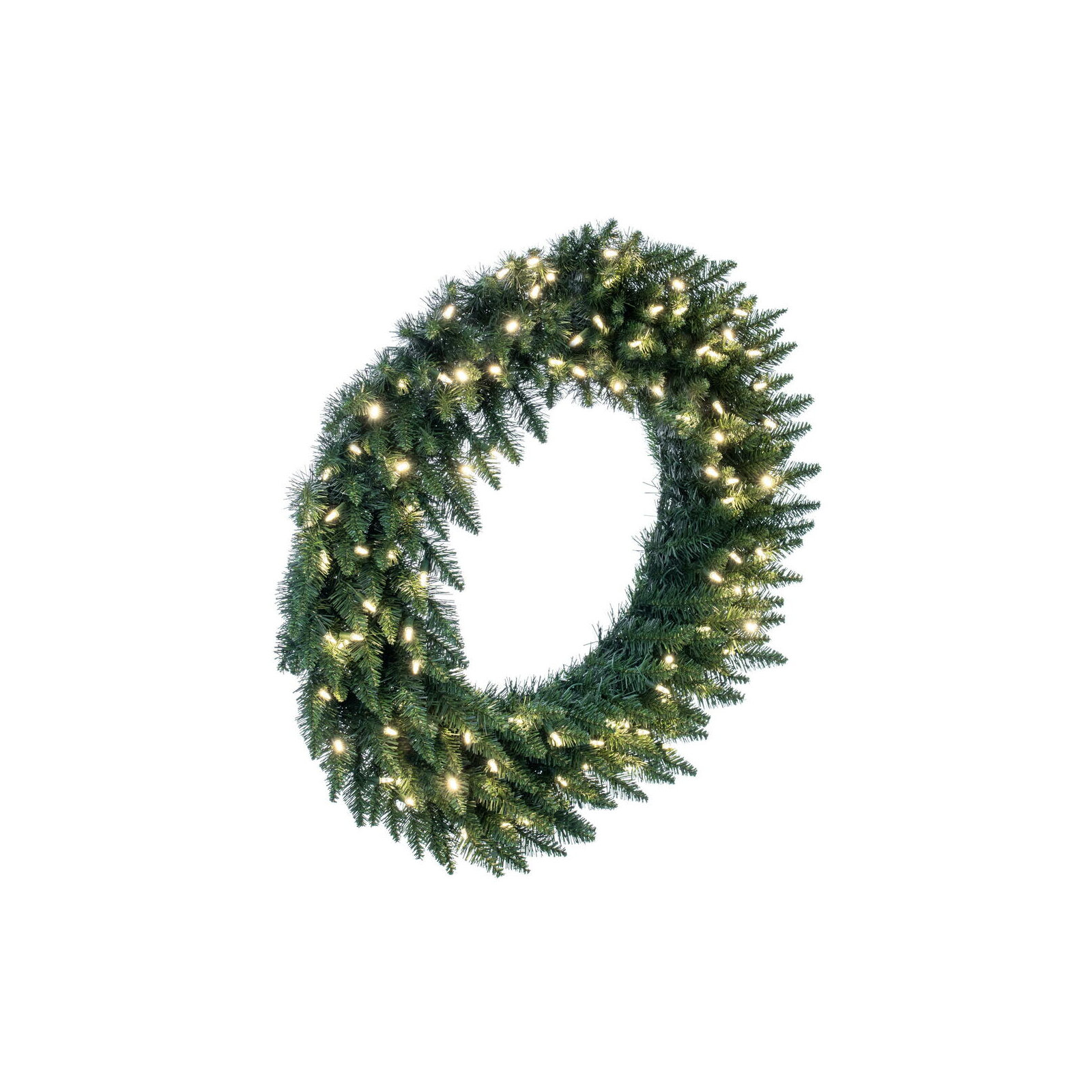 Peabody Artificial Fir Wreath,  Warm Clear, 24" H x 24" W x 3" D