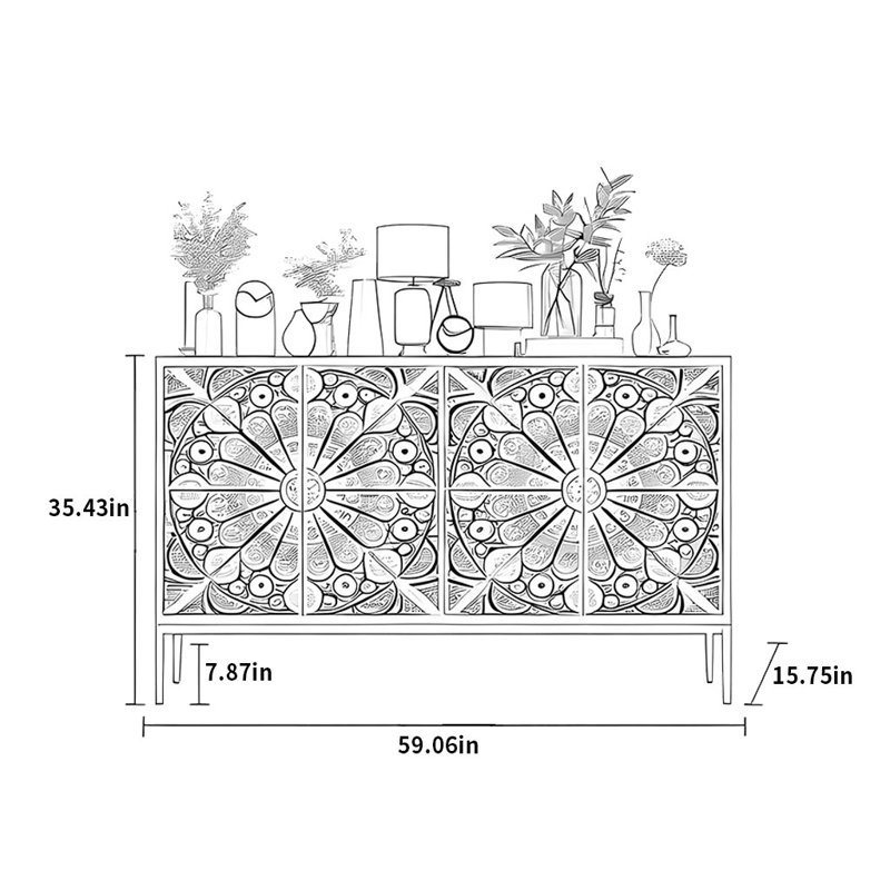 Simple Yet Luxurious Glass Sideboard