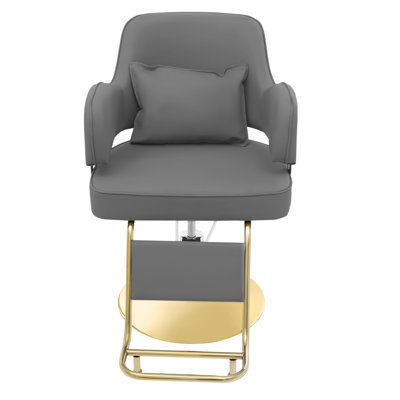 22.8" Salon Barber Chair Seat Swivel With Pedal
