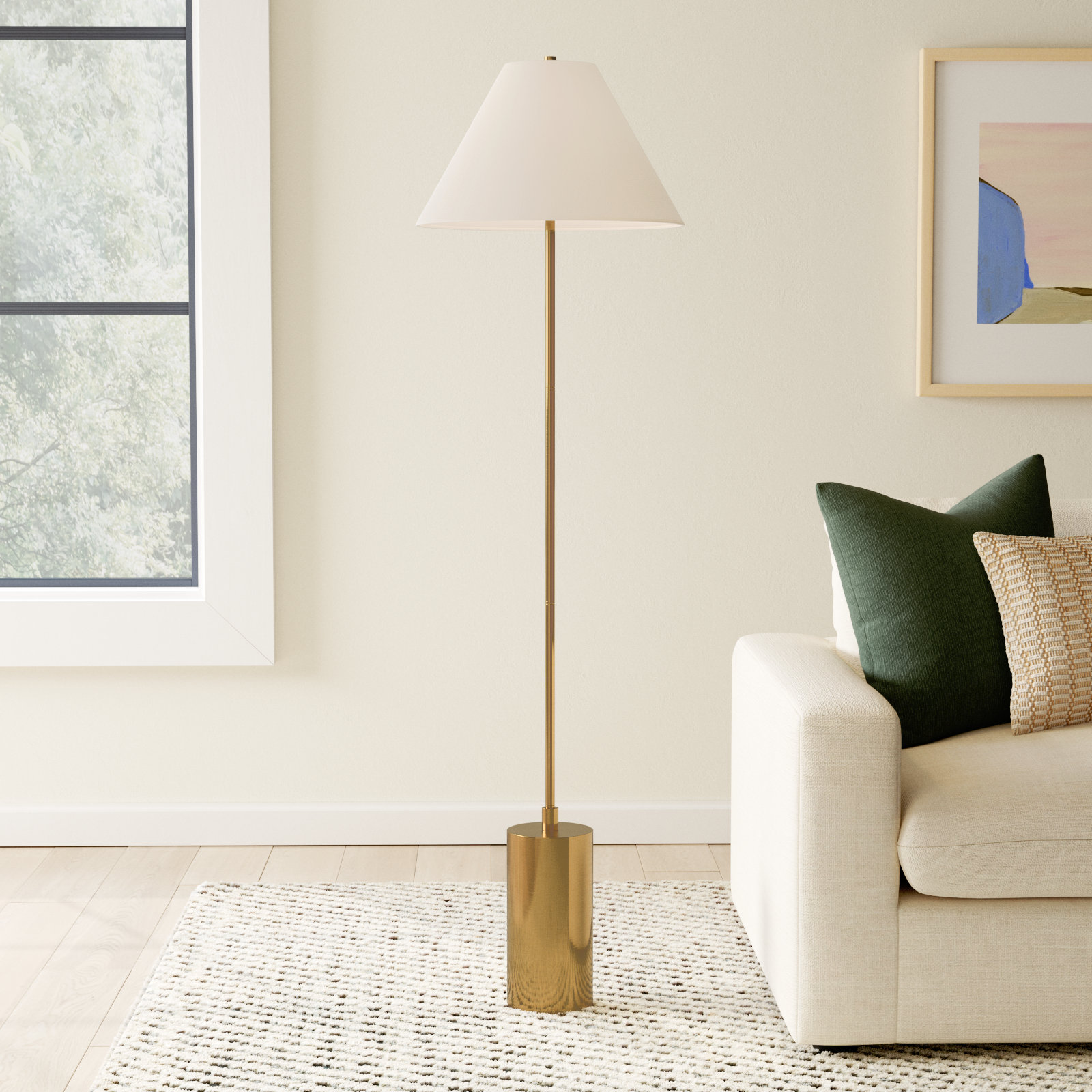 Greenbury 64'' Floor Lamp, Brass