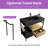 36" Bathroom Vanity with Sink, Metal Legs, Towel Rack, Drawer & Laundry Basket-122502074-122502077