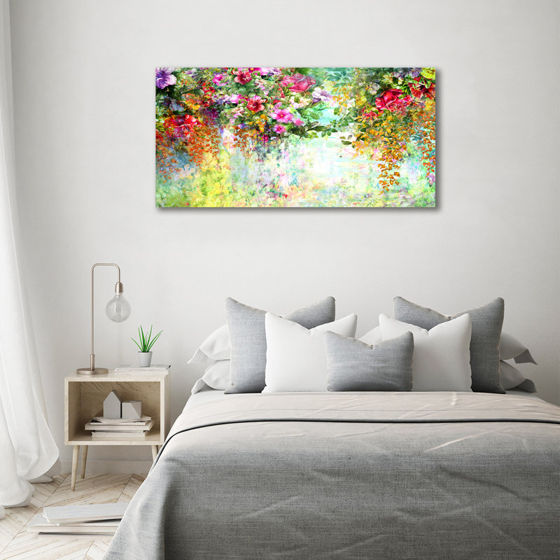 Multi-colored Flowers - Wrapped Canvas Print