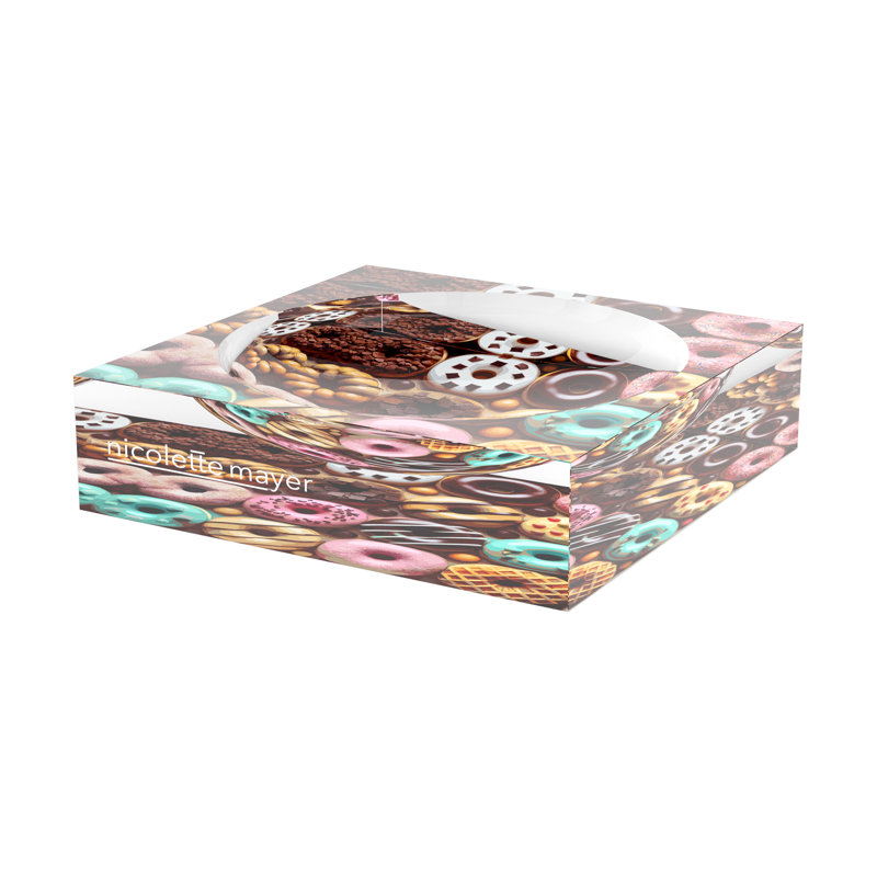 Glazed Donuts Acrylic Candy Catchall Dish, 8"W x 8"D x 2"H
