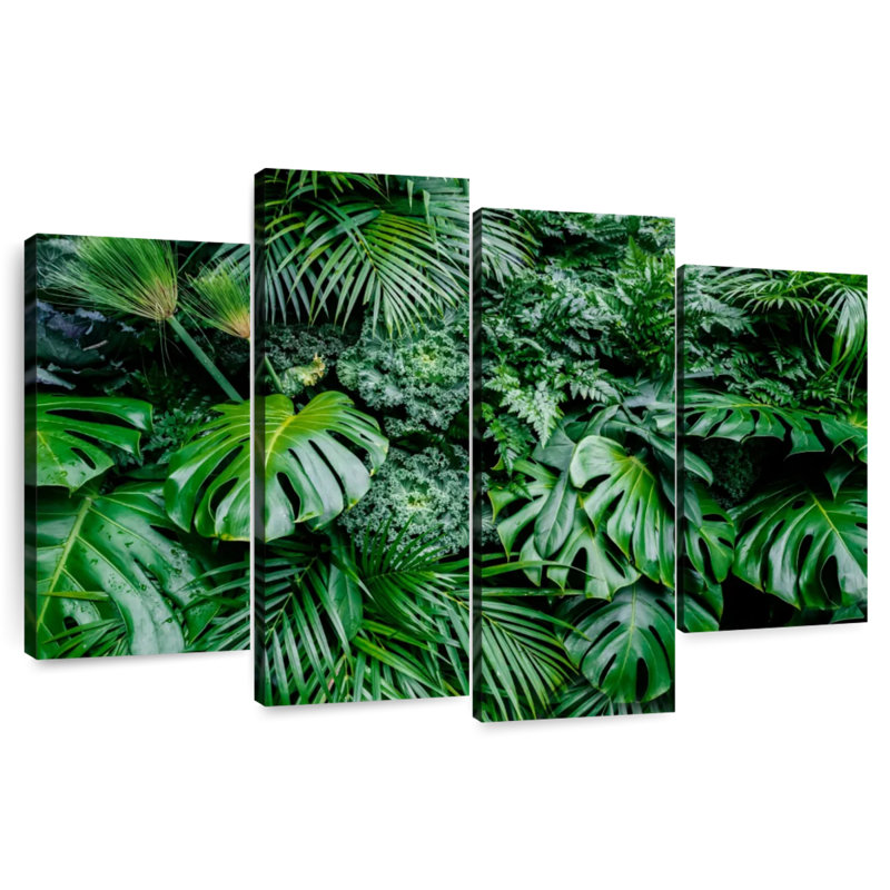 Harnek Monstera Deliciosa Leaves, 22" H x 36" W