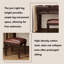 39.37"American-style solid wood brown dressing table with mirror