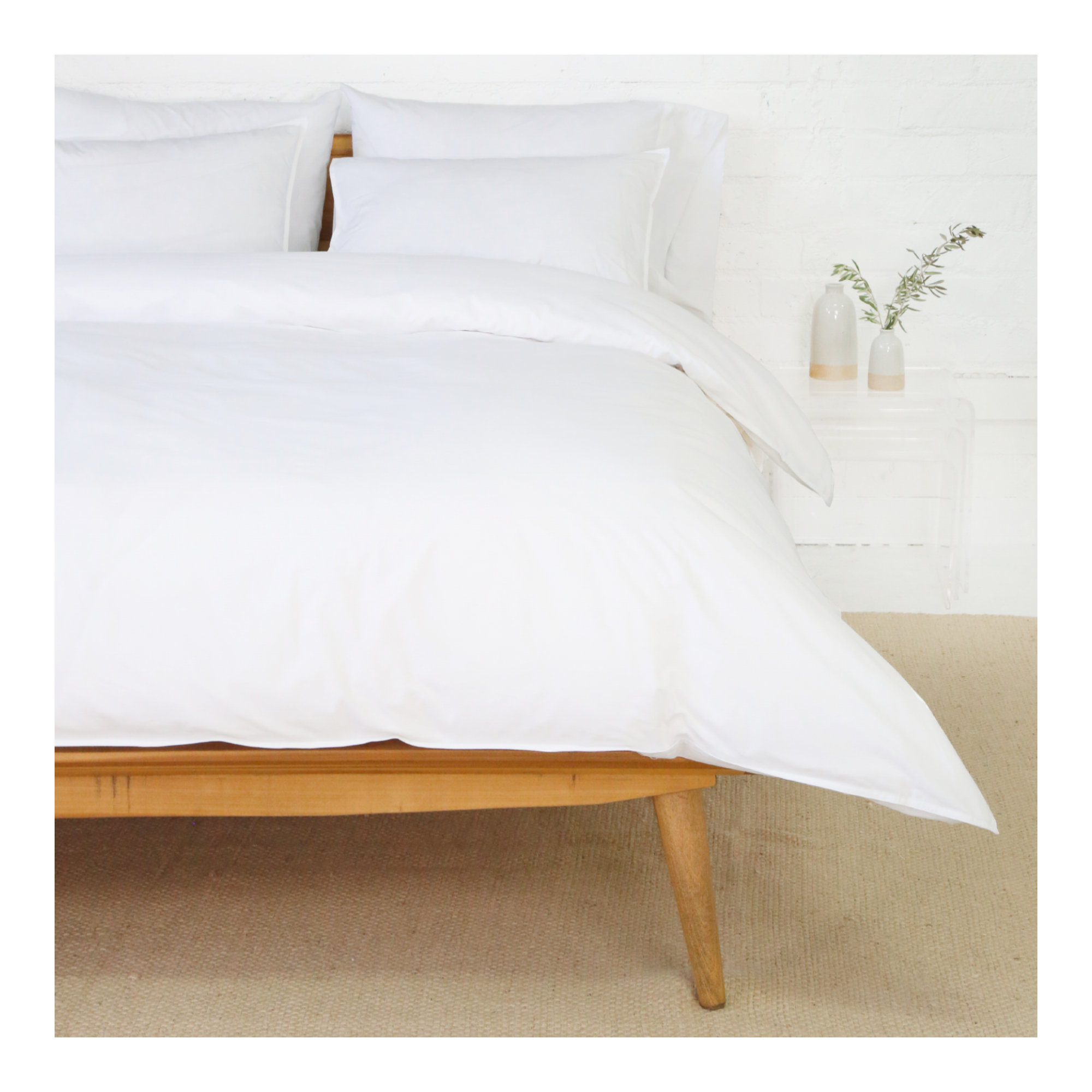 Parker 300 TC Modern & Contemporary Duvet Cover Set, Twin Duvet Cover + 1 Standard Sham, Ocean, Rayon from Bamboo