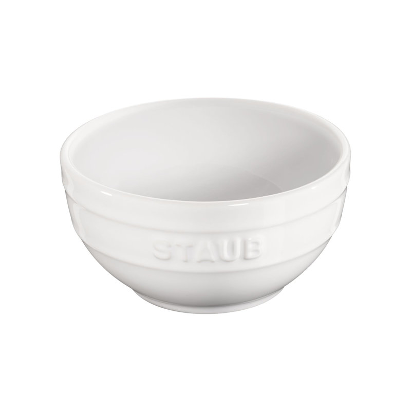 Bol rond en céramique 14 cm, Blanc