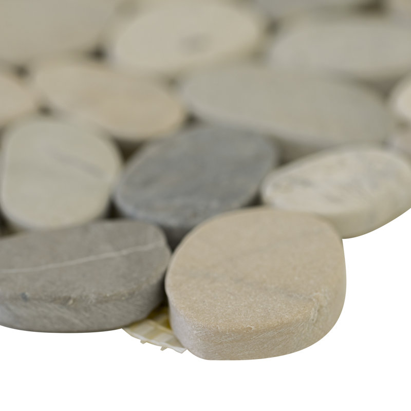 Marvella Pebble 12 in. x 12 in. Natural stone Mosaic Floor and Wall Tile, Villa Siena