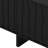 Retro Wood Grain TV Stand, Wavy Door Media Console With Dual Storage Cabinets-123041197