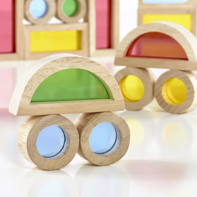 Jr. Rainbow Blocks Learning Toy 40 Piece Set