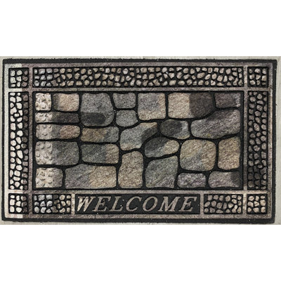 Tapis d'entrée antidérapant pour l'intérieur Welcome Pebbles 18 po x 30 po