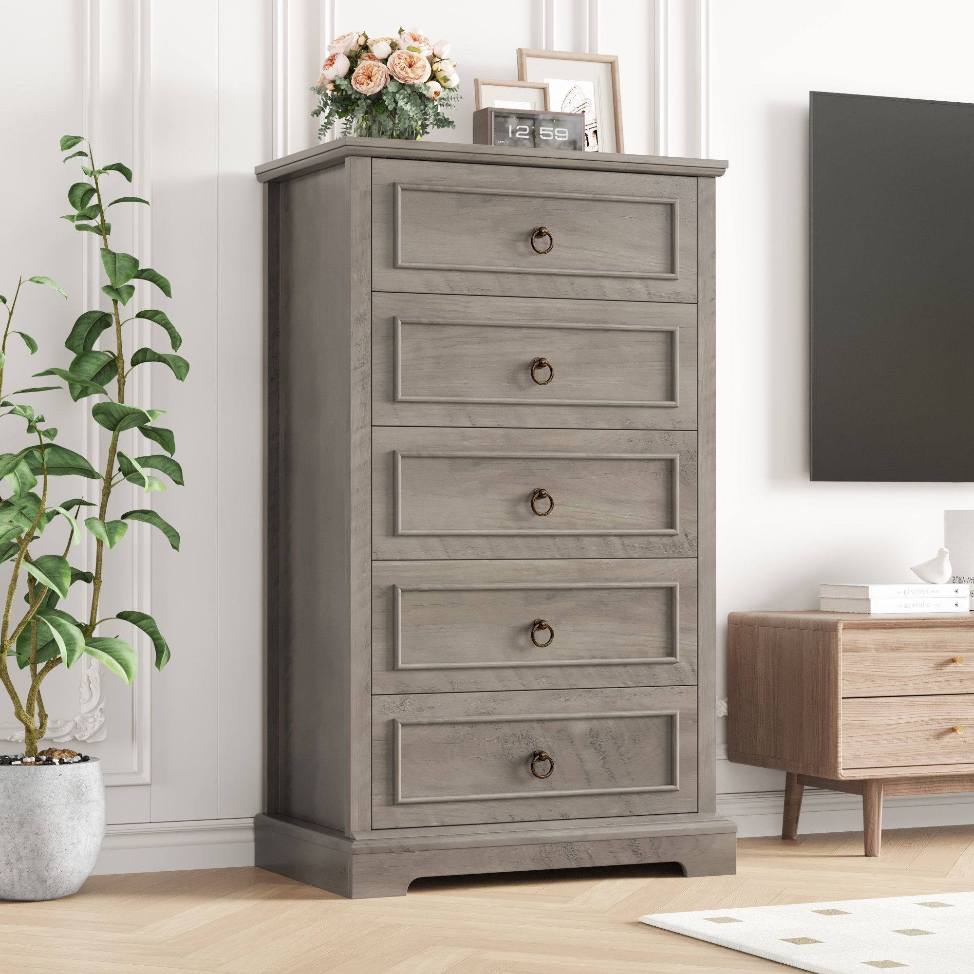 Lark Manor™ Amry 5 - Drawer Chest & Reviews | Wayfair