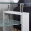 Table d'appoint en verre transparent, table de bout au design moderne-1015068619